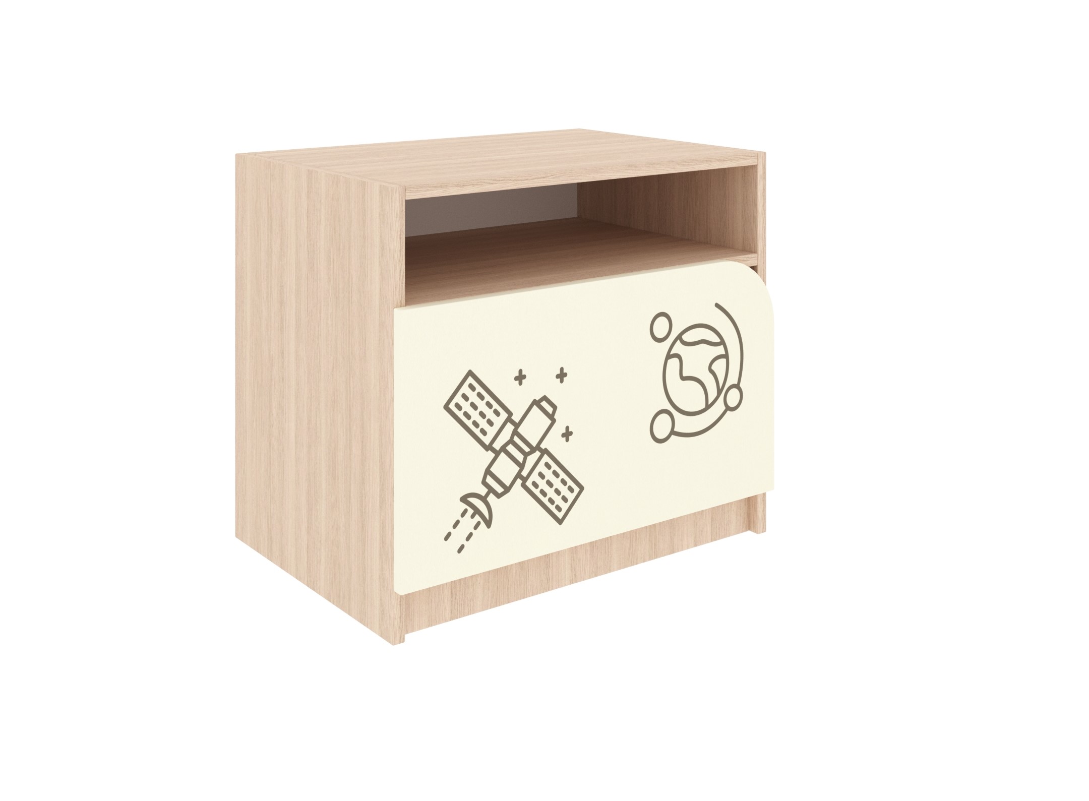 Стінка "Таємничий всесвіт" елемент №7 з фотодруком, відкрите відділення, АЛМАНТ, 569х480х488 мм.